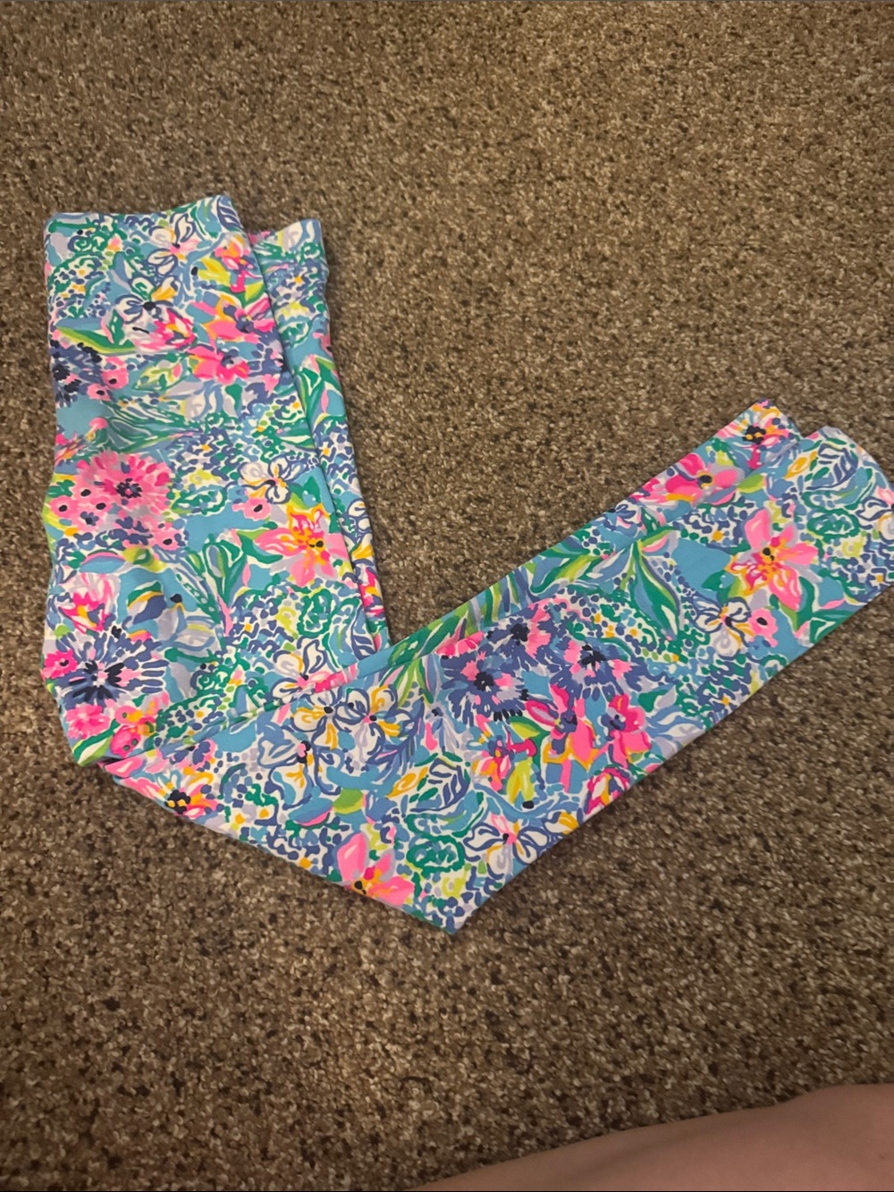 Kids Floral Print Leggings - Multi-color